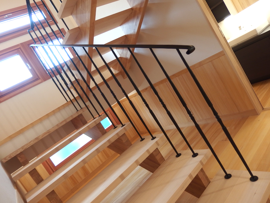 ロートアイアン階段手すり